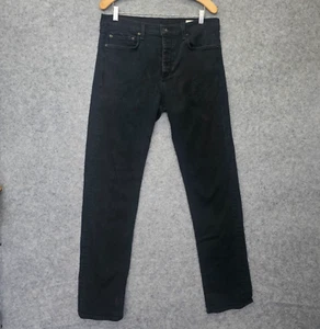 RAG BONE Jeans Mens Black Fit 3 Denim Button Fly Logo Classic Street USA 34/32 - Picture 1 of 15