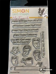 Simon Says Stamp My Favorite Things Owl-Ways My Favorite 4x6 Clear Stamp Set NIP - Picture 1 of 2