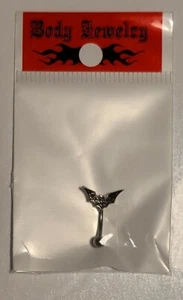 Bat Top 316L Surgical Steel Eyebrow Ring/Curved Barbells - Picture 1 of 1