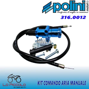 Polini Comando Starter Aria Manuale a Cavo Blu Universale Scooter Moto con filo - Picture 1 of 1