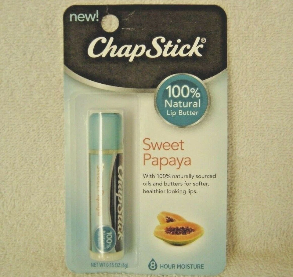 ChapStick Sweet Papaya 8hr Moisture 100 Natural Lip Butter