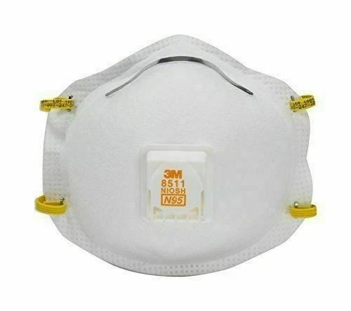 3M 8511PA1-2A N95 Paint Sanding Respirator with Cool Flow Valve - Pack of 2