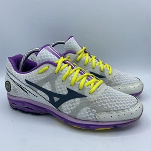Mizuno Wave Rider 17 Running Shoe Womens Size 9.5 J1GD140708 White Purple - Picture 1 of 12
