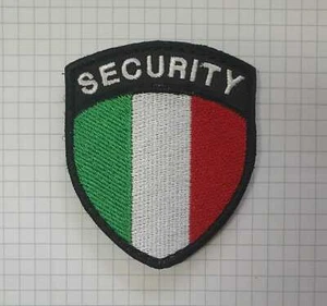 Patch Toppa SECURITY - Stemma ITALIA Ricamato Scudetto - 6cm X 7cm. Con STRAPPO - Foto 1 di 1