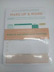 Wake Up & WorkTask Checklist Daily Notepad 80 Sheets - Picture 1 of 5