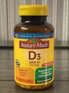Nature Made Vitamin D3 1000 IU 350 Tablets Exp. 4/2026 - Picture 1 of 3