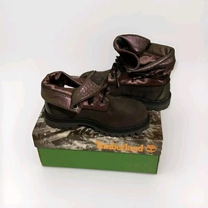 NUOVO! TIMBERLAND STIVALI ROLL-TOP MARRONE/RAME BAMBINI TAGLIA 11c M/M (29854) - Foto 1 di 8