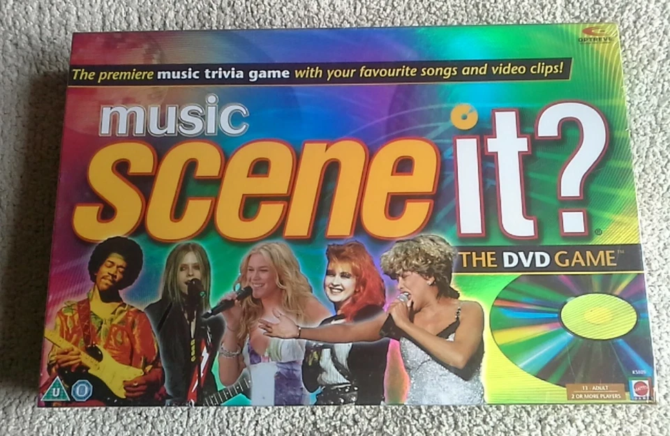 Music Scene It Board Game – Mattel 2006 Complete Set Trivia Fun