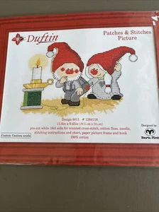 Duftin Counted Cross Stitch Christmas Picture Elves Gnomes 8011 - Picture 1 of 6