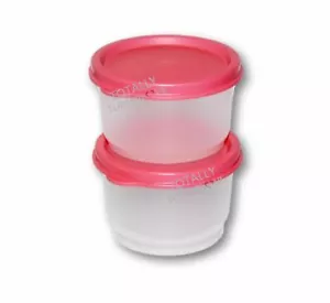 2 tazas de aperitivos Tupperware de 4 oz. Juego de contenedores con sellos de coral ❤️ - Imagen 1 de 1