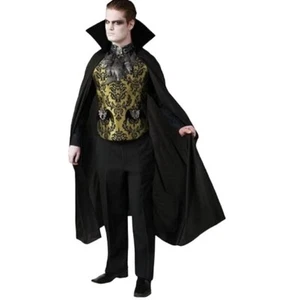 Rubies Elegant Vampire Vest Jabot Cape Halloween Costume Mens up to 44" Chest - Picture 1 of 1