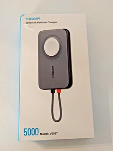 VEGER V0567 Portable Charger For IPhone With Built In Cable New in Box #23129 - Picture 1 of 6
