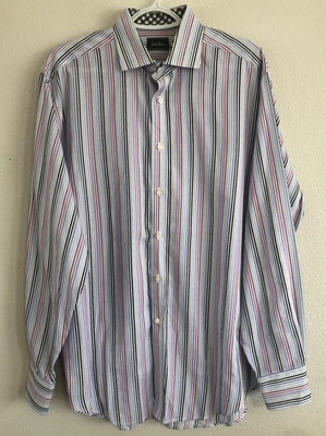 Neiman Marcus Men's Cotton Long Sleeve Button Down Shirt Size Large SZ L - Image 1 of 4