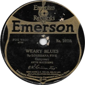 Louisiana Five - Weary Blues / Down Where The Rajahs Dwell (Shellac, 10") (gut - Bild 1 von 2
