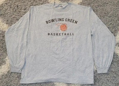 Camisa de baloncesto gris boliche verde universidad estatal manga larga talla 2XL Foto 1 de 4