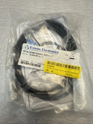 Extron DP Series DP to HDMI Female Active 6 Foot 26-680-06 NEW in Package - Image 1 of 2
