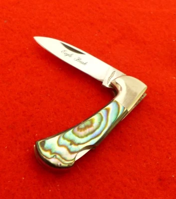 Faca Parker feita no Japão 1,75" fechada miniatura pérola Abalone Lockback ESTADO PERFEITO - Imagem 1 de 4