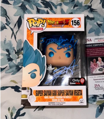Funko Pop! Exclusivo de Gamestop: DB Super VEGETA #156 Christopher Sabat JSA Foto 1 de 4