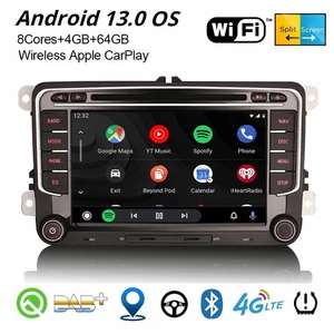 8-Kern Navi Android 13 Autoradio Für VW Golf 5/6 Touran Passat Tiguan Skoda Seat - Bild 1 von 23