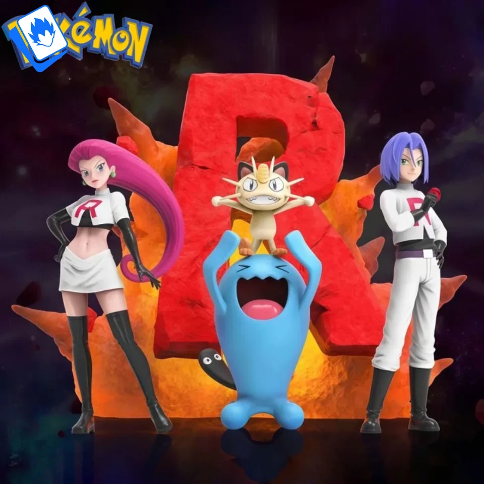 Action Figure Pokémon Team Rocket Crew 11cm STATUA DA COLLEZIONE Anime - Immagine 1 di 4