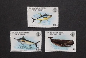 SEYCHELLES - 1980 SCARCE BOB FISH HIGH VALUES UNUSED MNH RR - Imagen 1 de 2