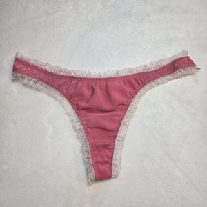 Native Intimates Thong Vintage Y2k Pink Ruffle  - Picture 1 of 5