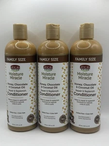 3 Pack African Pride Moisture Miracle Choc Honey & Coconut Oil Conditioner 16 Oz - Picture 1 of 2