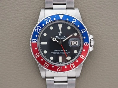 Rolex GMT-Master Matte Dial 16750 Pepsi 78360 Oyster Bracelet 1981 - Image 1 of 4