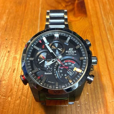 Reloj Casio Edifice EQB 501 Resistente Solar Bluetooth Hora Mundial Hombre Negro Foto 1 de 3