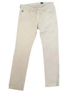 AG Adriano Goldschmied 34r 34x34 Beige The Matchbox Slim Straight Chino - Picture 1 of 5