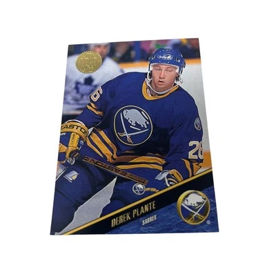 1993-94 Leaf - Derek Plante #258 (RC) NHL hockey card - Image 1 of 2