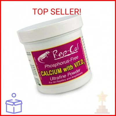 Rep-Cal SRP00200 Phosphorous-Free Calcium Ultrafine Powder Reptile/Amphibian Sup - Image 1 of 2