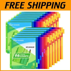 Durable 8-Tab Binder Dividers with Pockets - Perfect for 3-Ring Organization - Picture 1 of 9