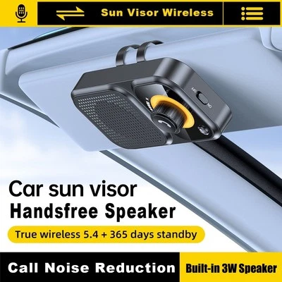  Car Speakerphone Hands-Free Kit Hi-Fi Speaker Bluetooth Auto Multipoint Phone  - Image 1 of 4