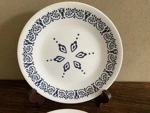 Corelle FLORENTIA Bread & Butter Dessert plates 6 3/4'' Blue White USA Mint! - Picture 1 of 5