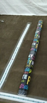 Yankee Candle #1655868  Broadway bday/ balloons reversible gift Wrapping Paper - Image 1 of 4