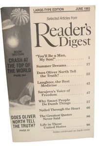 Reader's Digest Magazines June 1993 Large Print Edition Vintage - Picture 1 of 6