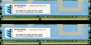 16GB 2 x 8GB ECC FULLY BUFFERED PC2-5300 DIMM DDR2 667 MHz FB Server Memory RAM - Picture 1 of 2