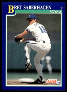 1991 Score Bret Saberhagen Kansas City Royals #6