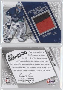 2011-12 ITG Heroes and Prospects Net Jerseys Silver /40 Calvin Pickard #NP-10