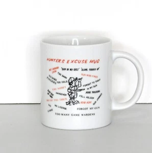 Hunters Excuse Coffee Mug/Cup by Hayes Funny Novelty Gift - Picture 1 of 6