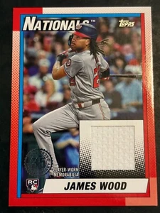 2025 Topps #T90R-JWO James Wood 1990 Topps Baseball 35th Anniversary Relics RC - Picture 1 of 2