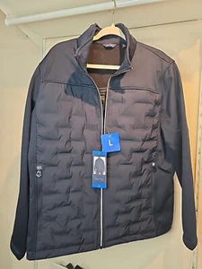 Nautica Men’s Water Resistant Jacket Coat Quilted Puffer Soft shell Blue L - Picture 1 of 13