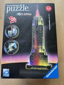 New York Empire State Building 3D Puzzle Night Edition 216 Pieces New Open Box - Picture 1 of 7