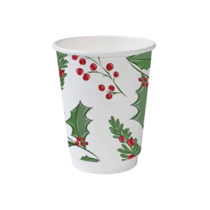 Weihnachtsbrille aus Karton doppellagig Einweg kompostierbar 300 ml 50 Stück - Bild 1 von 4