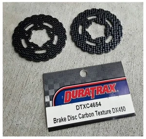 Vintage RC Duratrax Carbon Texture (plastic) Brake Discs for DX450 Motorcycle (2 - Picture 1 of 1