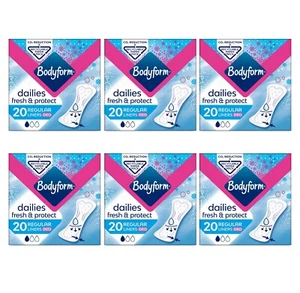Bodyform Dailies Regular Deo Scented Panty Liners 20 Per PACK PACK OF 2 - Picture 1 of 1