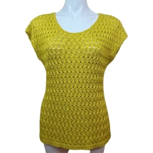 COLDWATER CREEK MOSTAZA TEJIDO TOP MEDIANO 10-12 - Imagen 1 de 7