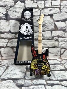 Iron Maiden Mini Guitar With Stand Replica Handmade Wooden Guitar Music Gift