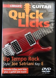 QUICK LICKS UP TEMPO ROCK JOE SATRIANI STYLE KEY E 2008 LICK LIBRARY NEW SEALED - Picture 1 of 2